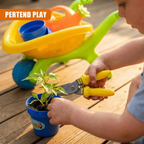 Kids Garden Tool Set with Wheelbarrow 14pc Toy Watering Can Spade Outdoor Beach Fun