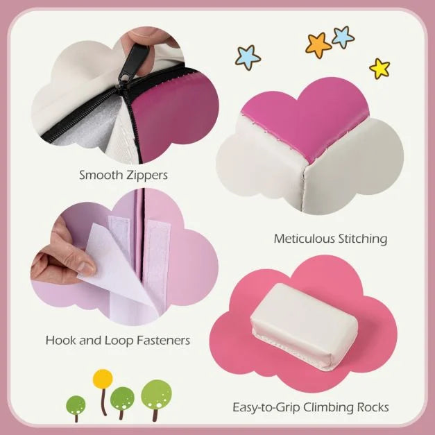 6-Piece Toddler Foam Climbing Toys Set with PU Leather Cover