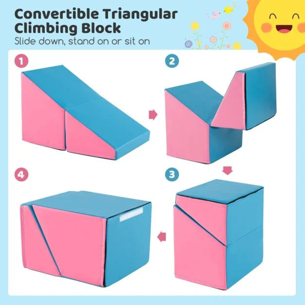 6-Piece Foam Climbing Set with Tunnel – Soft Play for Toddlers