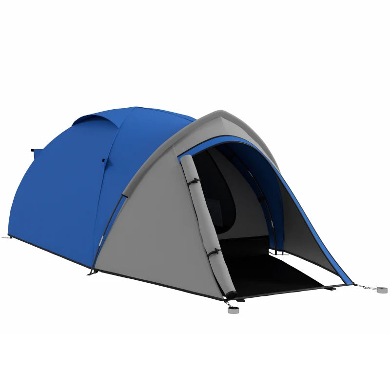 Blue/Grey Dome Tent for Two with Vestibule
