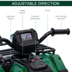 Ride-On 12V Kids Quad Bike ATV with Music, LED Lights, Forward & Reverse – Ages 3-5