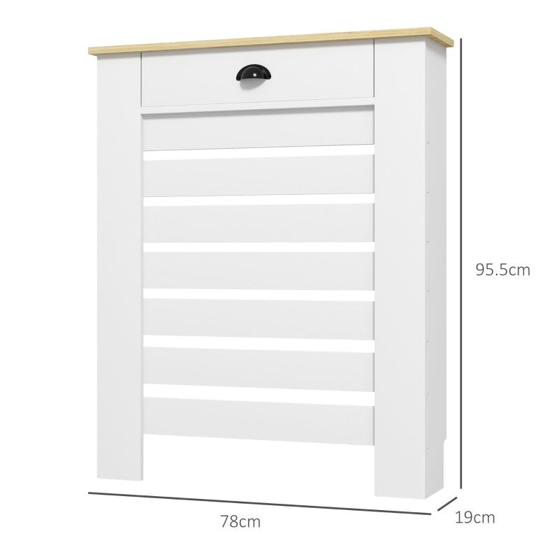 95.5 x 78 cm Radiator Cover – White Finish with Drawer