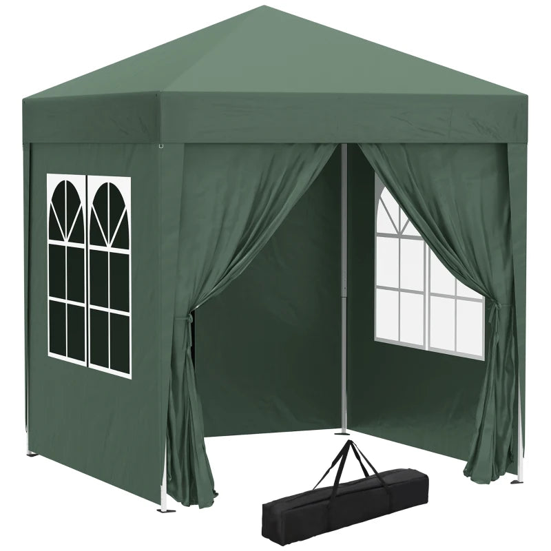 Wedding & Outdoor Pop Up Gazebo with Sidewalls and Carry Bag, Water Resistant 2x2M