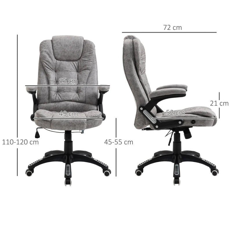 Grey Desk Chair with Recline & Height Adjustment