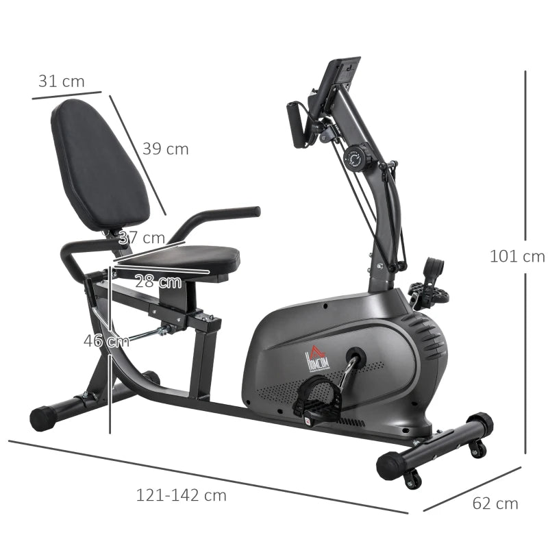Stationary Bike with LCD Monitor – Recumbent Cardio Workout