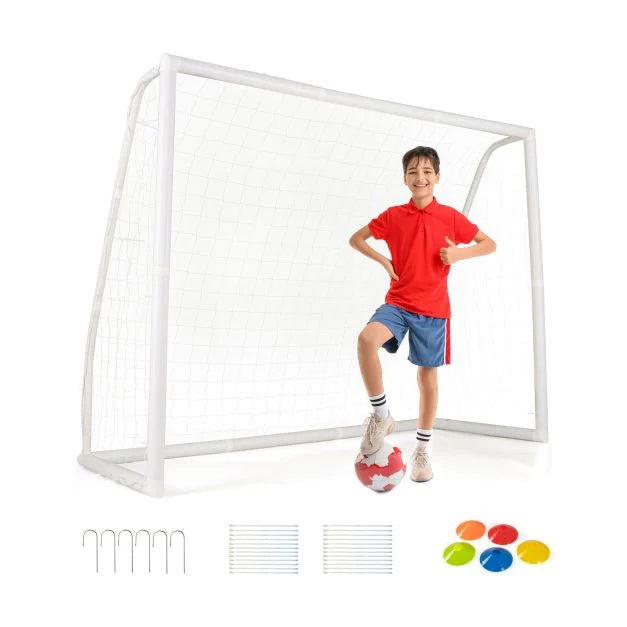 Adjustable Soccer Goal with 5 Soccer Training Cones