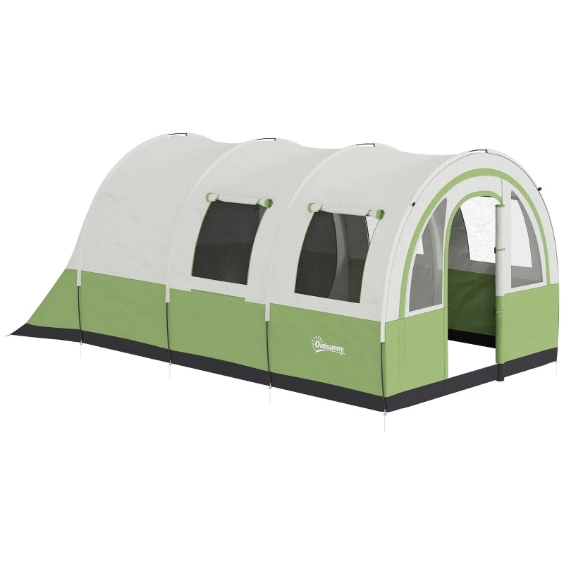 Family Tent 5-6 Person – Waterproof 3000mm, Cream & Green