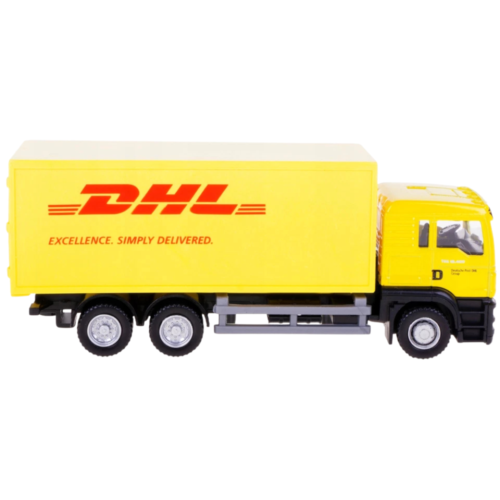 Daffi MAN DHL Germany Delivery Truck 1:64 Scale Yellow Diecast Model Lorry Toy