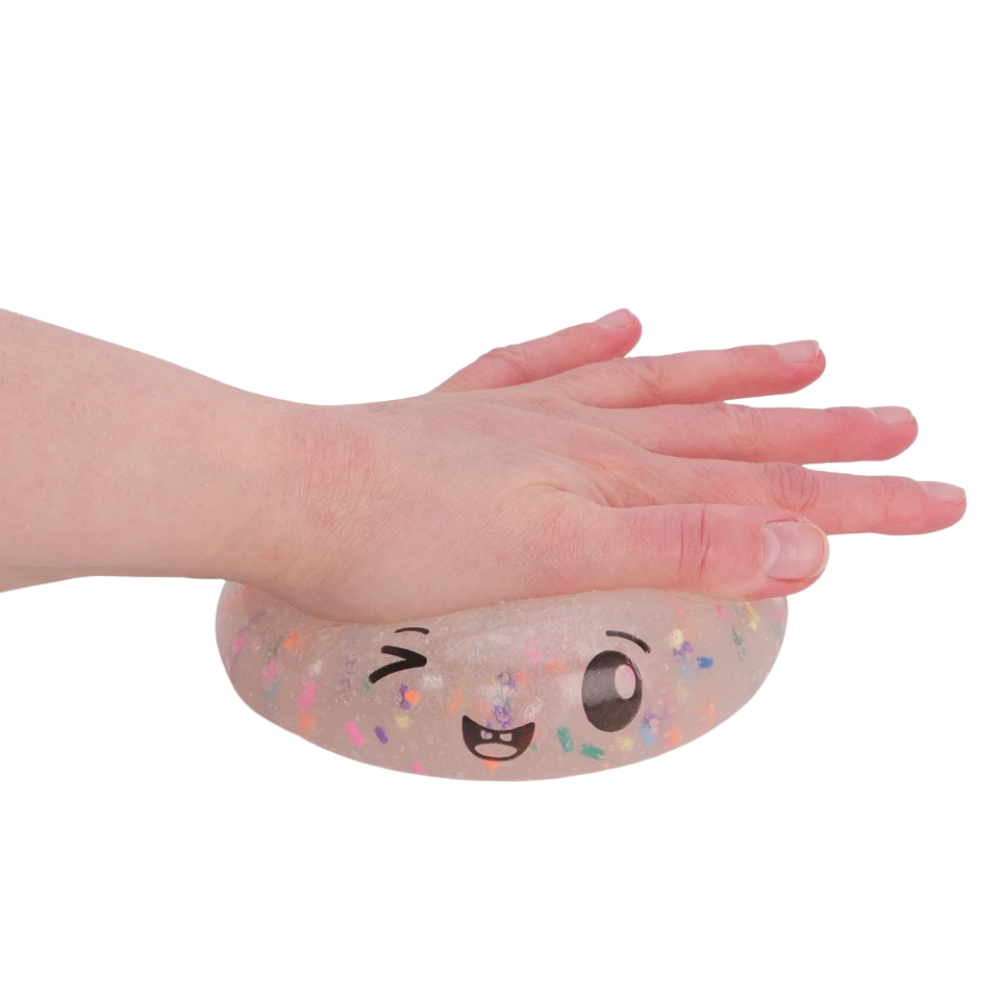 Toyland® Confetti Squishy Bao Dumpling Fidget Toy with Reusable Steamer Box – Sensory Squeeze Toy Ages 3+