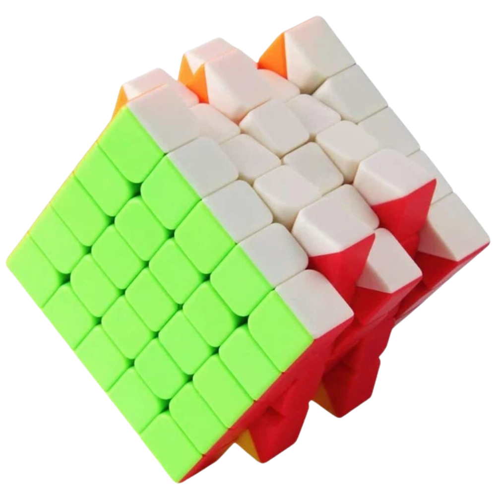 Qiyi 5x5 Stickerless Speed Cube Puzzle Toy for Kids Smooth Twist Magic Cube Brain Teaser
