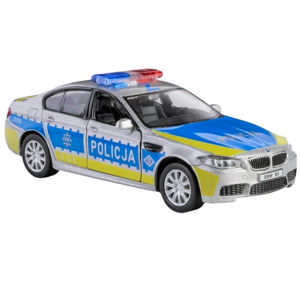 Daffi RMZ City BMW M5 Polish Police Car 1:34–1:39 Diecast Model Toy