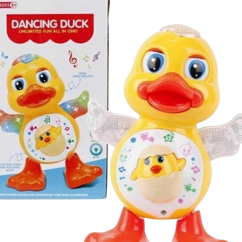 PEBBLE HUG Dancing Duck Musical Singing Waddling Battery Operated Toy