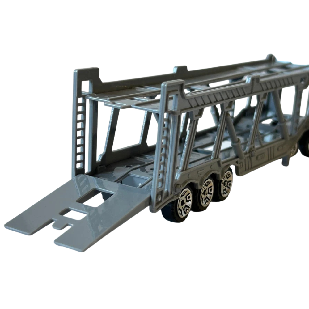 Blue Diecast Lorry Truck Transporter Hauler Toy Model Vehicle for Kids Collectors Display
