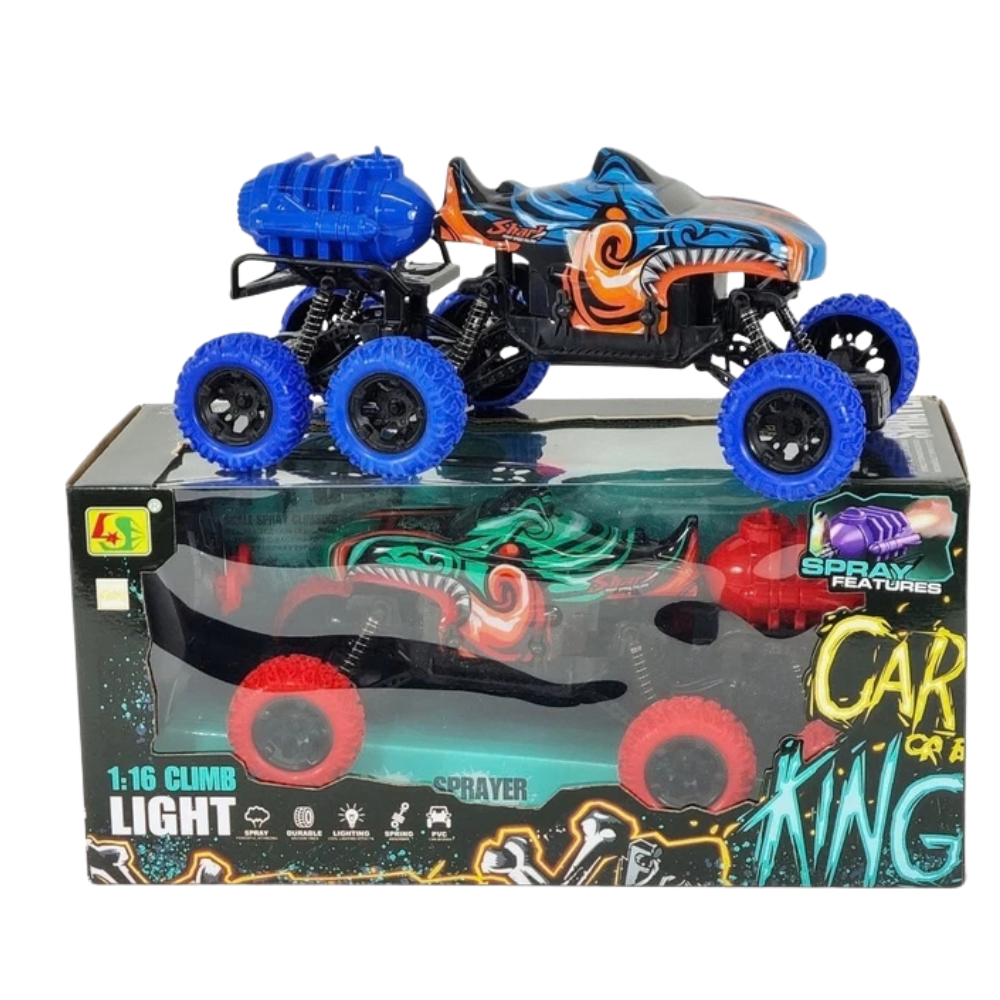 Remote Control Monster Truck Rc 6x6 4wd Smoking Steam 1:16 Off-Road Rock Crawler Kids Gift 8+ Uk