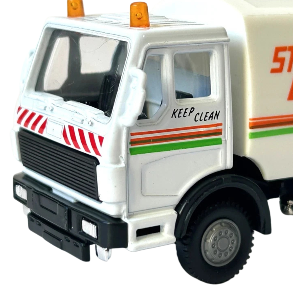 Welly Street Cleaner Lorry Truck Diecast Model Toy White Urban Vehicle 1:43–1:60 Scale
