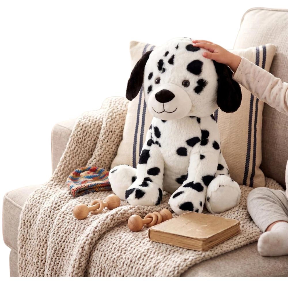 Dalmatian Puppy Soft Toy 15 Inch Sitting Teddy Stuffed Animal Cuddly Dog Pet Plush Kids Gift