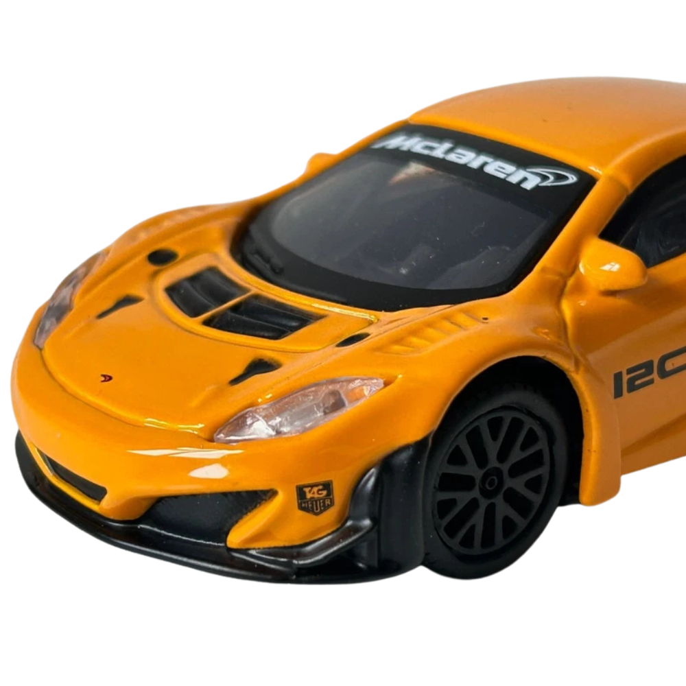 Bburago Mclaren 12c Gt3 Orange Diecast British Racing Car Model Toy 1:43 Scale Collectible