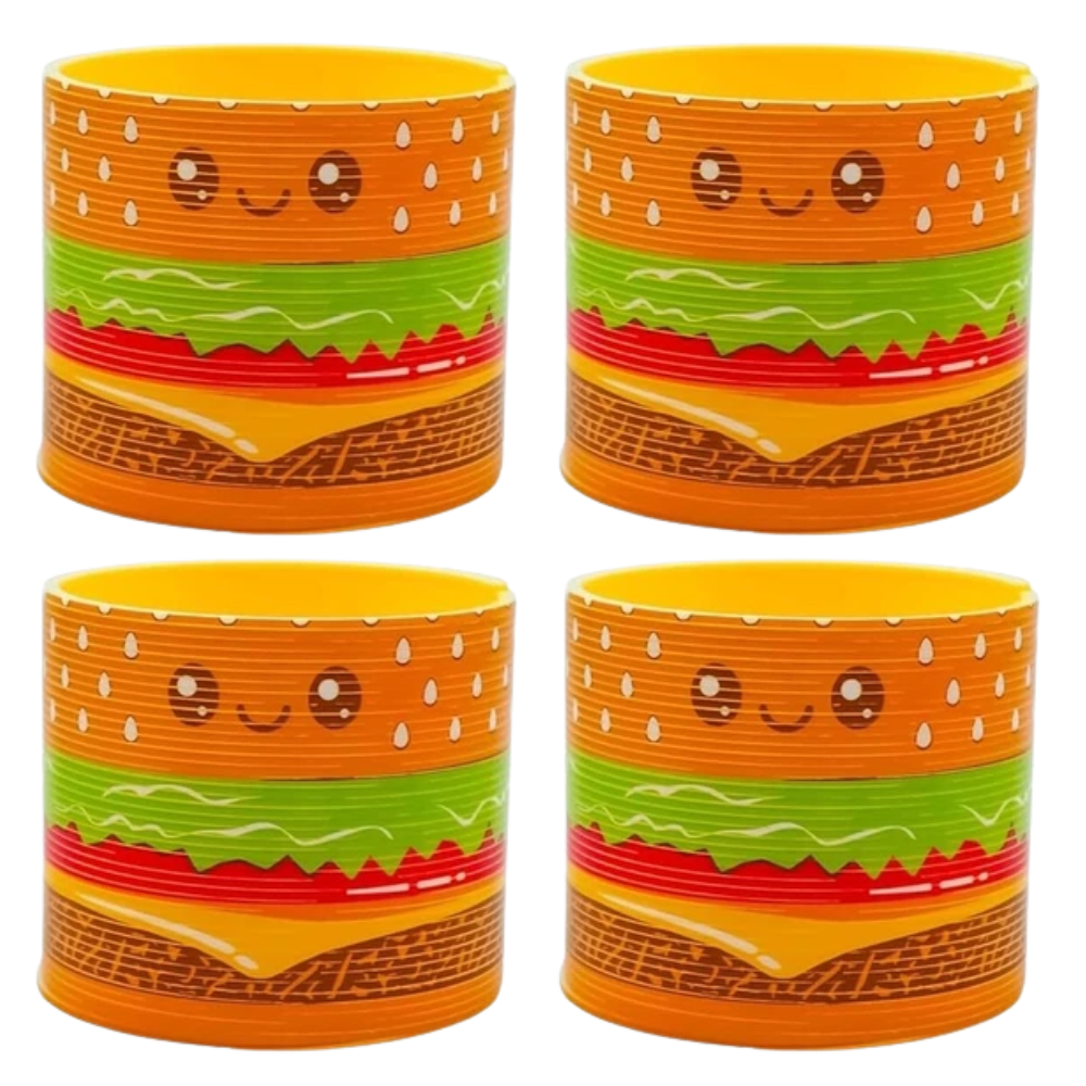Hamburger Magic Spring Slinky Fidget Toy Kids 3+