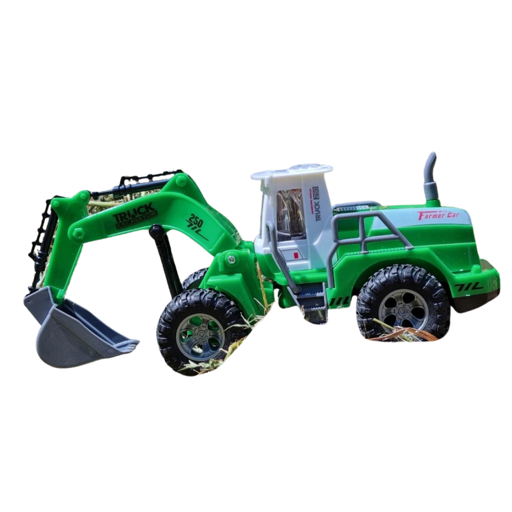 Remote Control Excavator Digger Rc Backhoe Tractor Working Arm Bucket Kids Toy Gift Age 3+ Uk