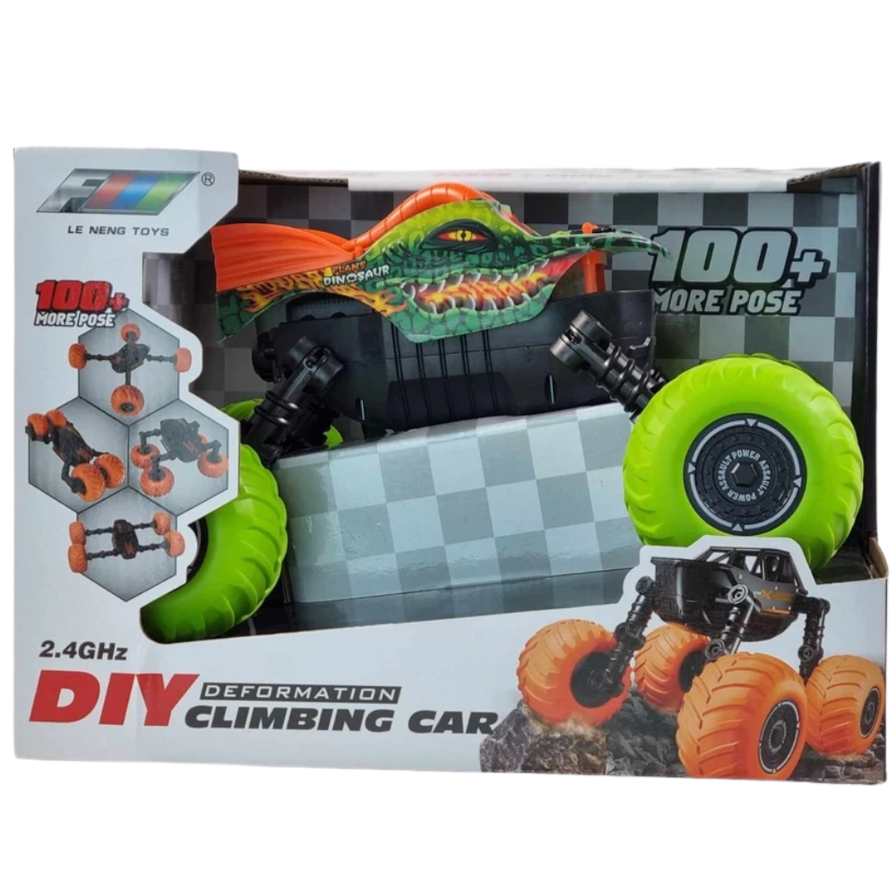 Remote Control Transforming Dinosaur Truck Rc 4wd 2.4ghz Kids Gift Toy Age 8+ Uk Car Set