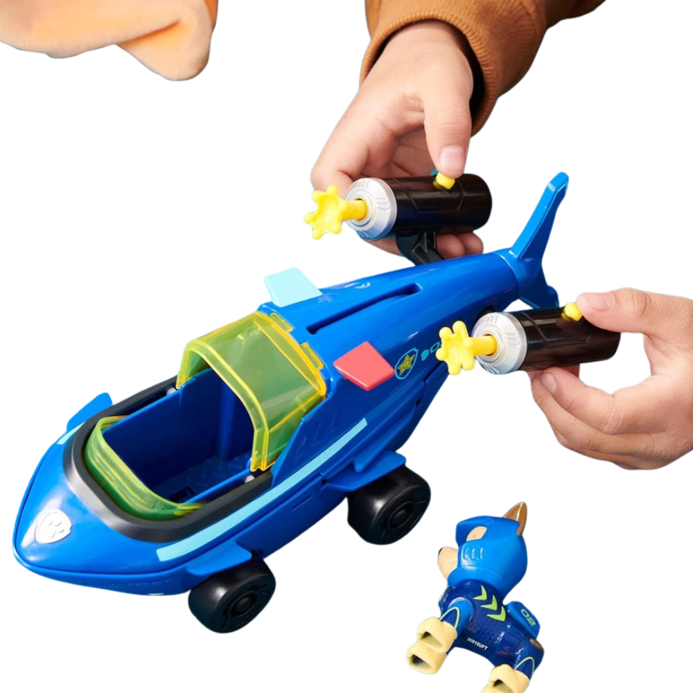 Paw Patrol Aqua Pups Chase Transforming Shark Rescue Vehicle with Action Figure Kids Toy Set