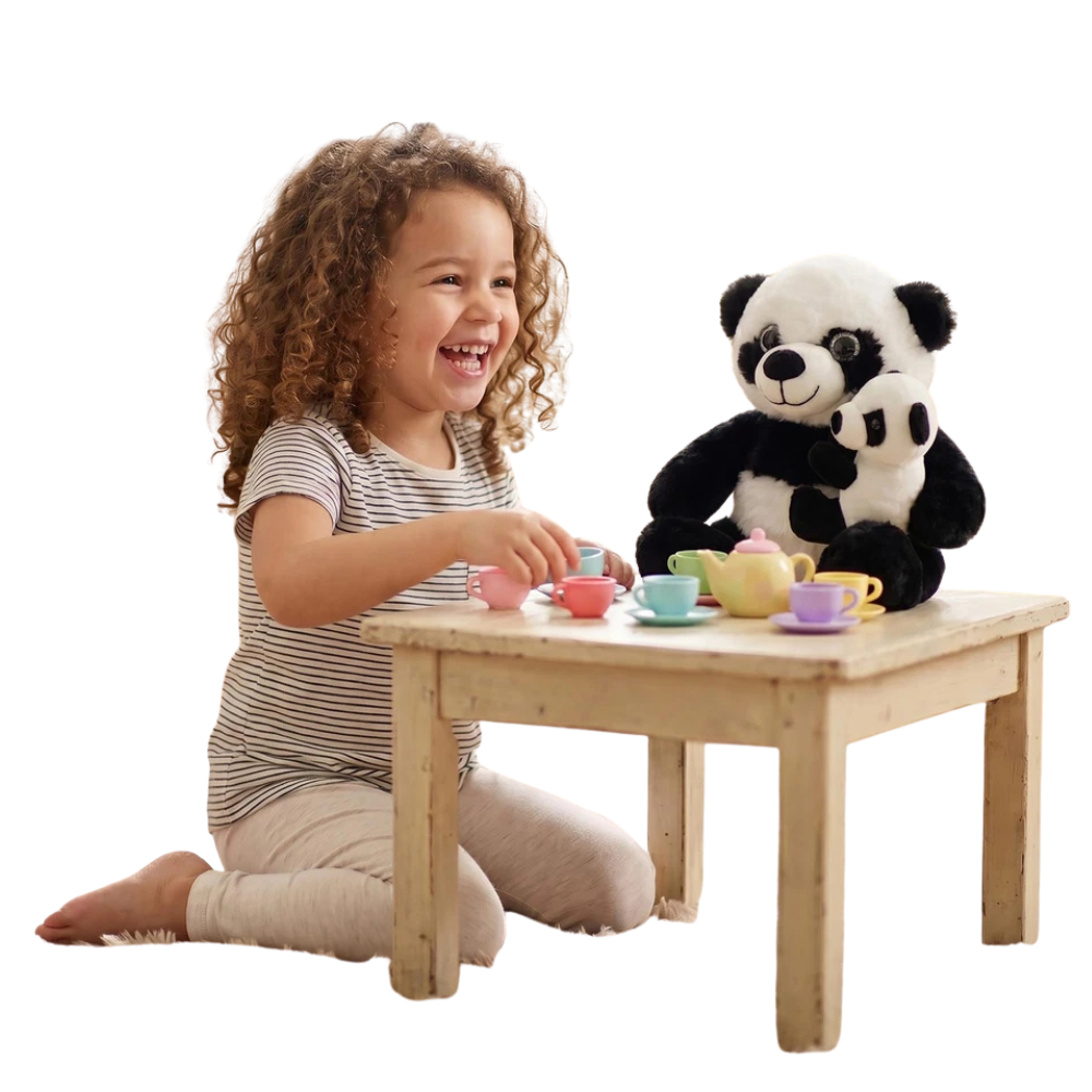 Small Plush Panda 9.5 Inch Soft Toy Mum & Baby Panda Cuddly Stuffed Teddy Kids Gift