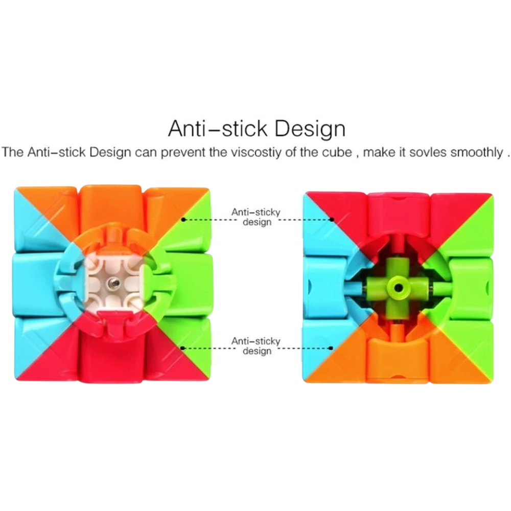 3x3 Speed Cube Magic Puzzle Toy Stickerless Smooth Fast Turning Cube for Kids Adults
