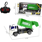 Remote Control Garbage Truck Toy with Lifting Bin Lights RC Sanitation Truck for Kids