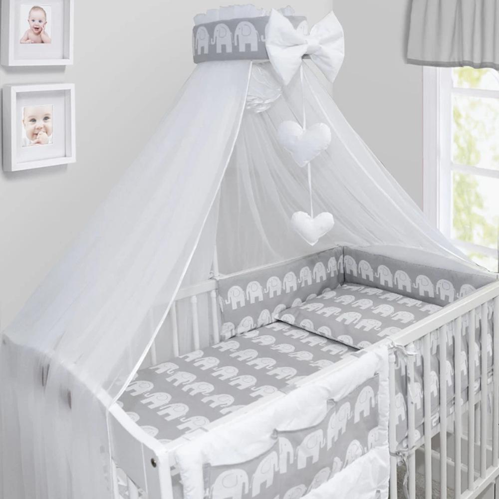 Baby Nursery Canopy Drape Mosquito Net with Holder Cot Crib Bed Canopy