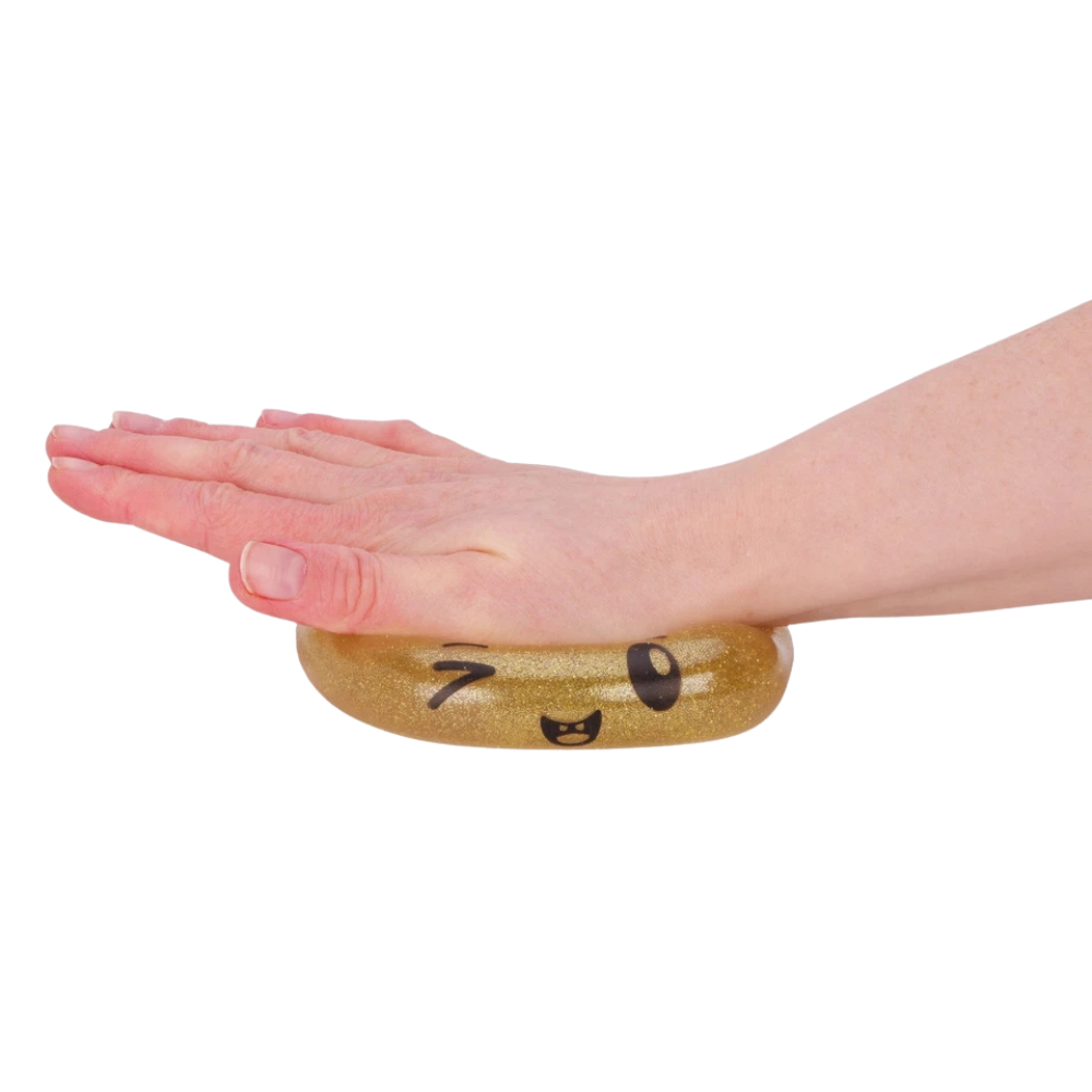 Toyland® Metallic Gold Squishy Bao Dumpling Fidget Toy with Reusable Steamer Box Ages 3+
