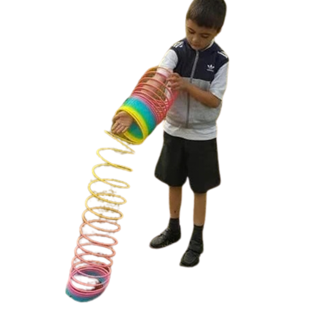 Giant Rainbow Spring Toy Large Colourful Slinky Fun Kids Toy