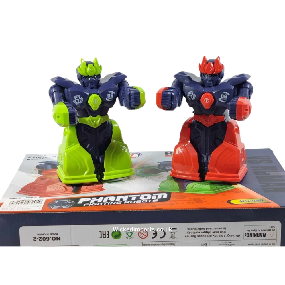 Remote Control Fighting Robots Rc Boxing Battle 2 Player Set Kids Gift Age 6+ Red Green