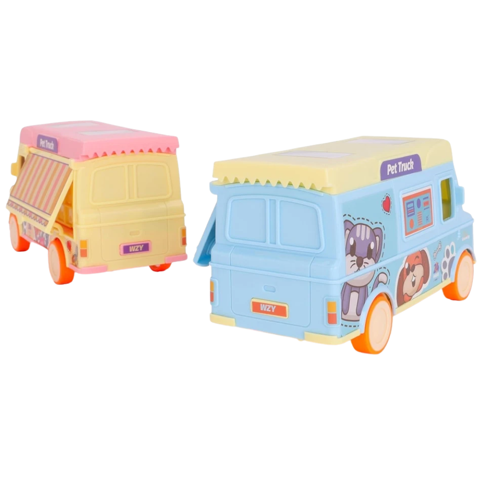 Toyland Purrfect Pets 8-Piece Mobile Dog Grooming Truck Playset Pretend Pet Care Toy Kids 3+