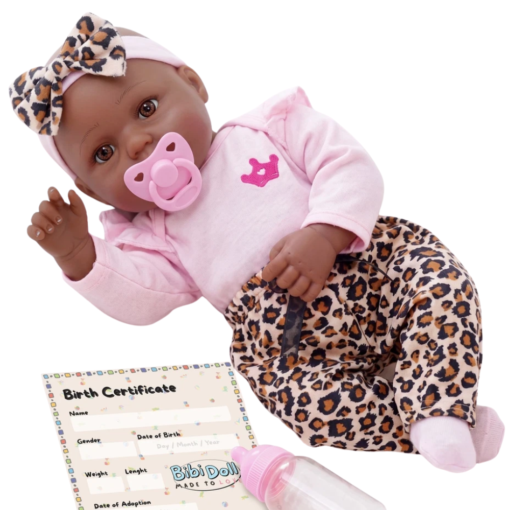 17 Inch Realistic Reborn Baby Doll Handmade Sleeping Open Eyes with Dummy Bottle for Kids