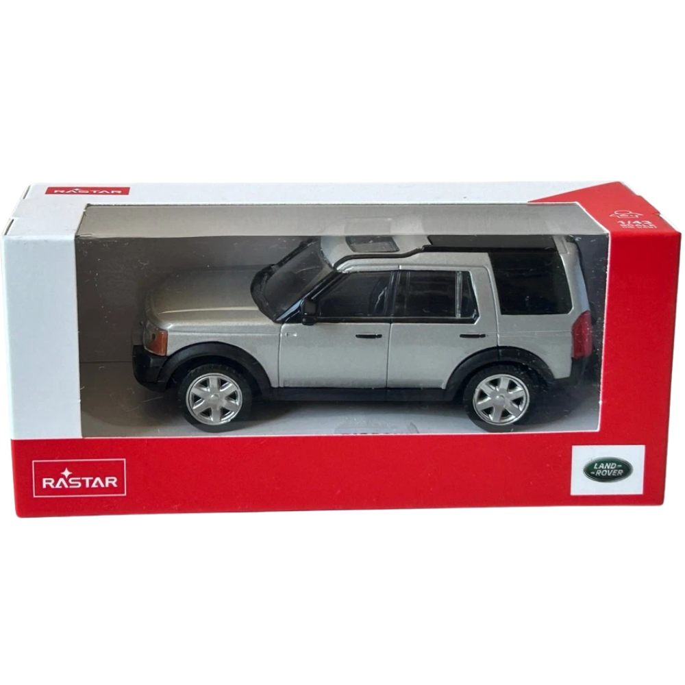 Rastar Land Rover Discovery 3 Diecast Model Car Toy Silver 1:43 Scale British Suv Collectible