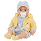 18" Lifelike Soft Body Baby Doll for Girls & Boys with 16 Sounds Outfits & Dummy Toy