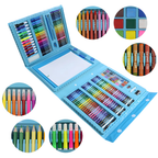 Rls 208 Piece Deluxe Blue Colouring Art Set in Portable Case for Kids Drawing and Painting