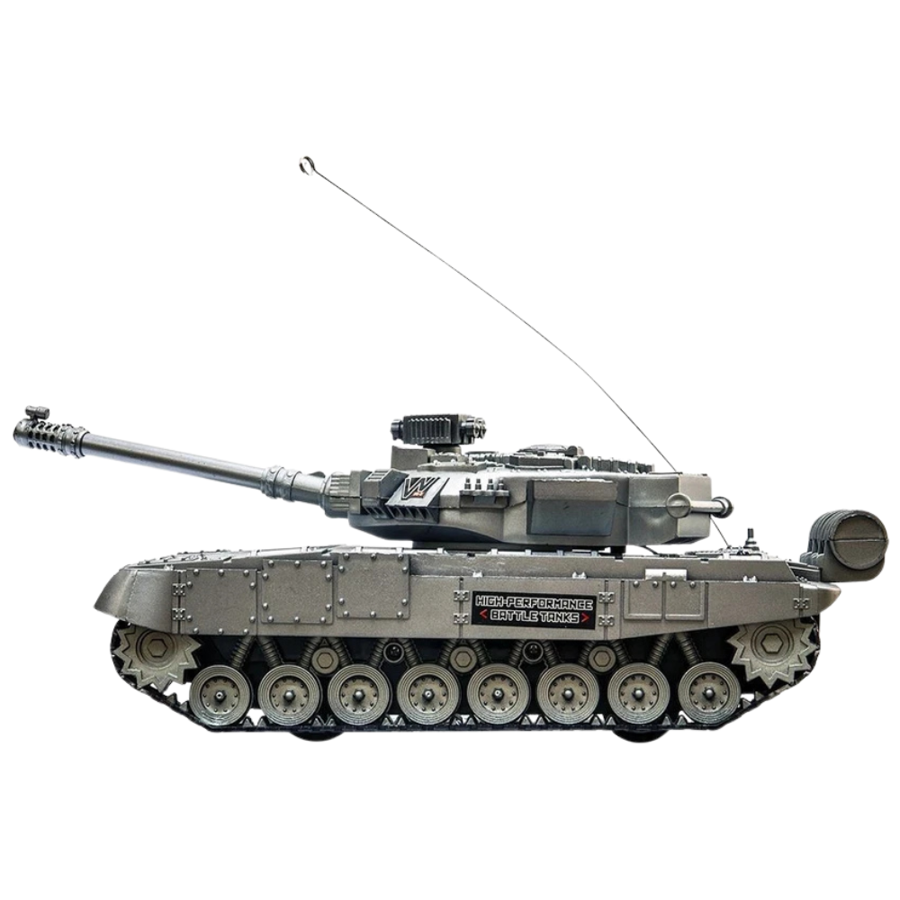 Big Heavy Battle Tank Remote Control Toy with Music Lights Sounds 27MHz RC Military Vehicle