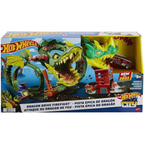 Hot Wheels City Fire Station Track Set Dante Dragon Nemesis Stunt Car Playset Kids 5+