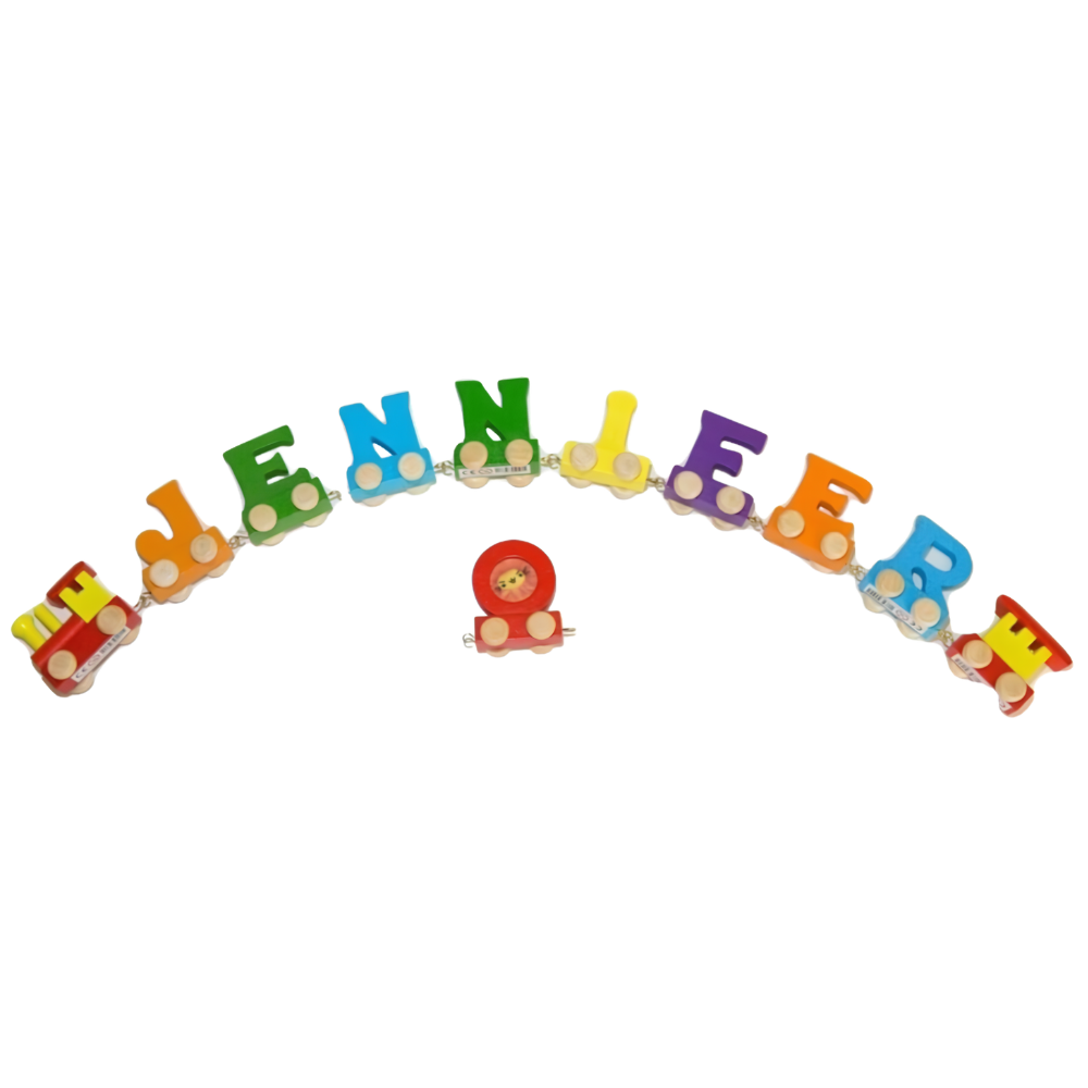 Personalised Wooden Colour Train Letters Name Train Gift for Children Baby & Toddler