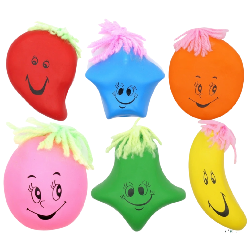 Rubber Funny Face Stretchy Squeezy Fidget Stress Ball