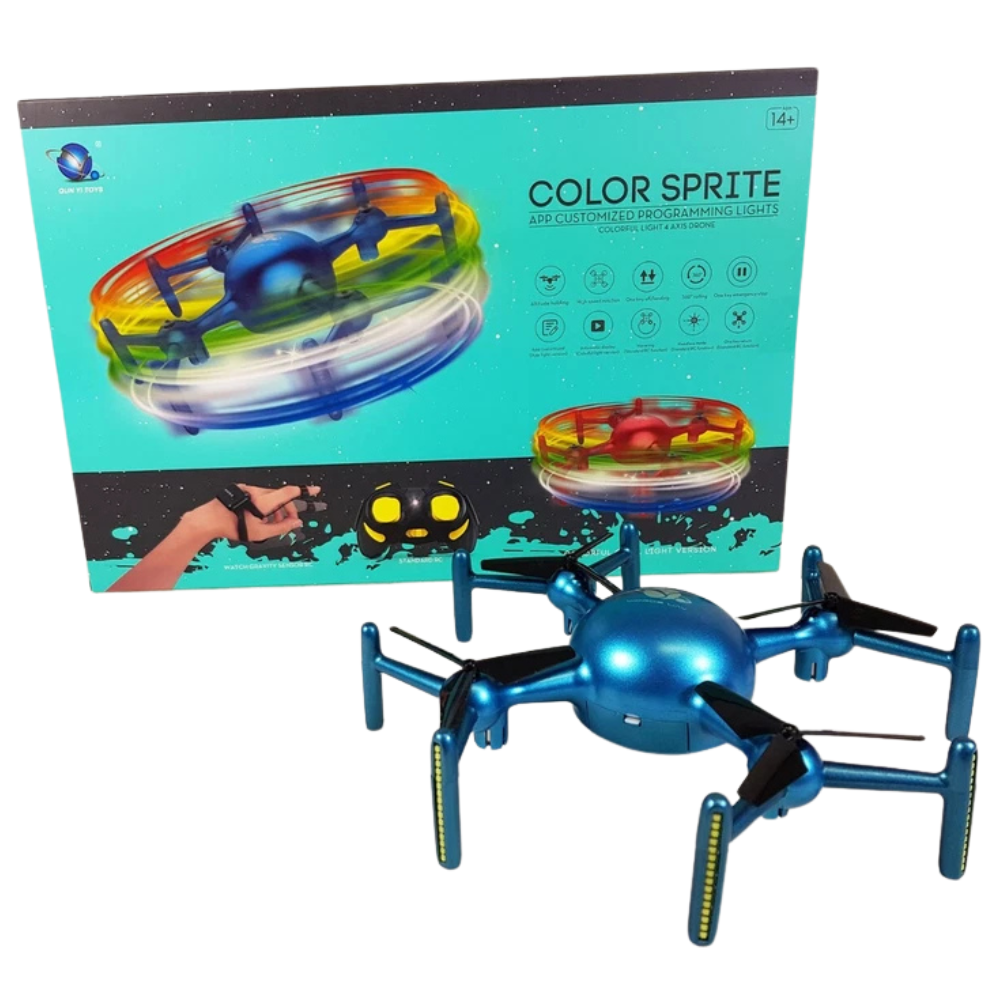 Remote Control Led Drone Rc 2.4ghz App Programmable Sky Writing Kids Gift 14+ Uk Toy
