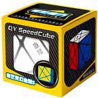 QiYi Axis Cube Black Sticker Speed Puzzle, 3x3 Shape Mod Brain Teaser for Kids and Adults