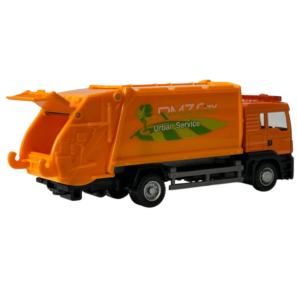 RMZ City MAN TGS Garbage Service Truck with Bin 1:64 Scale Diecast Model Toy