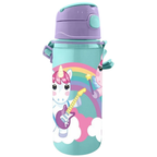 Back to School Kids Aluminium Flask 600ml Push Button Hot Cold Water Bottle