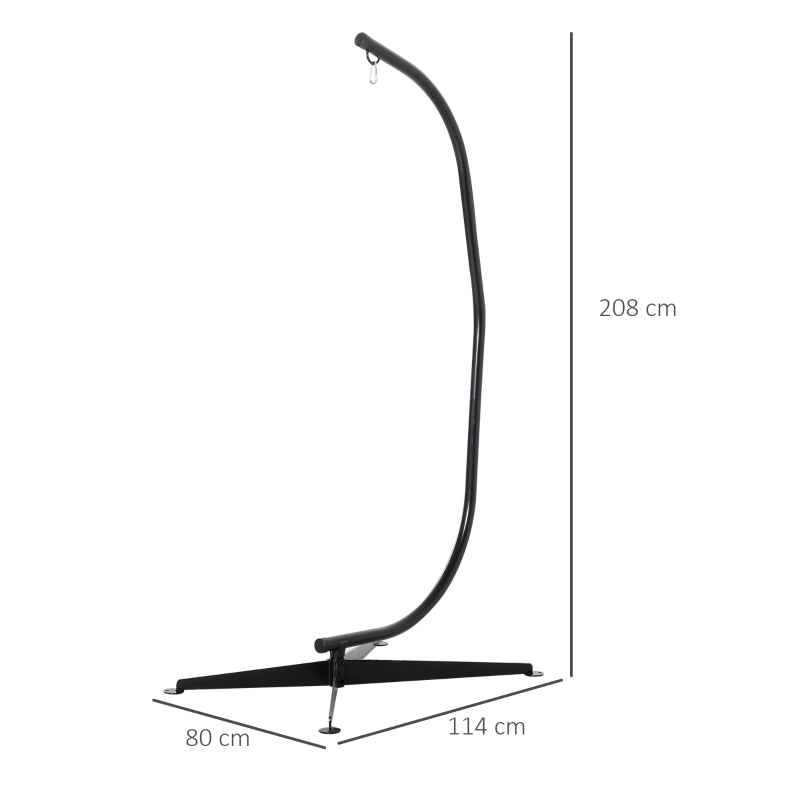 Heavy Duty Steel Hammock Chair Stand – C-Shape Frame for Indoor & Outdoor Use