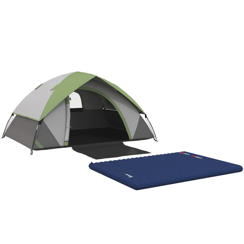 Camping Tent & Inflatable Mattress – Hiking & Fishing