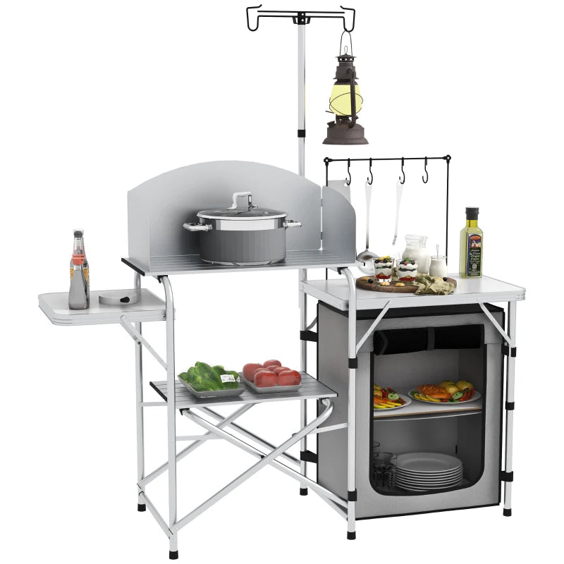 Folding Camping Kitchen with Wind Shield