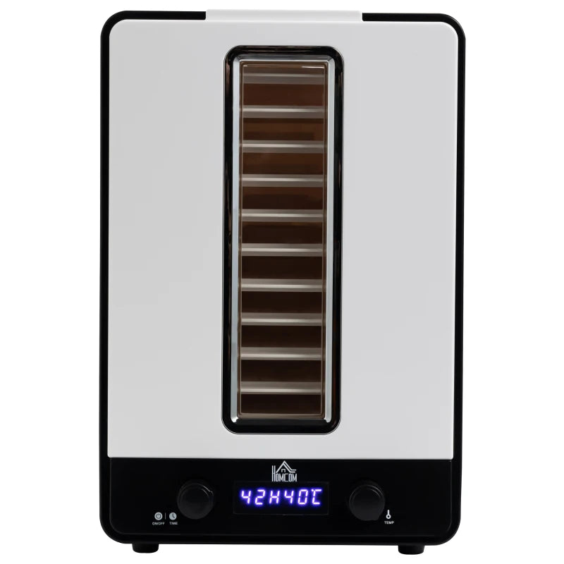 Food Dehydrator, 11 Trays, Temp 40-70℃, Timer for Precise Drying