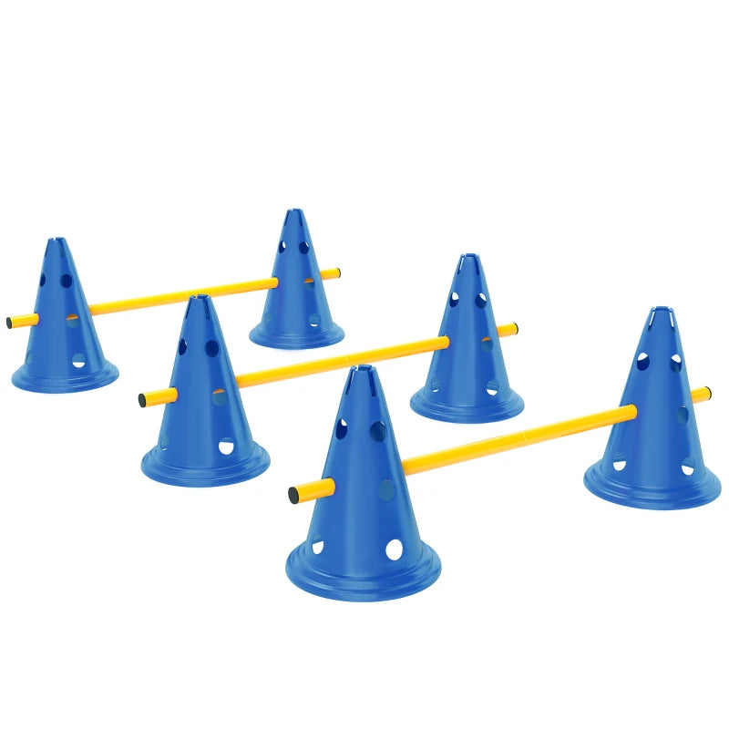 Dog Agility Training Kit with 6 Cones & Poles